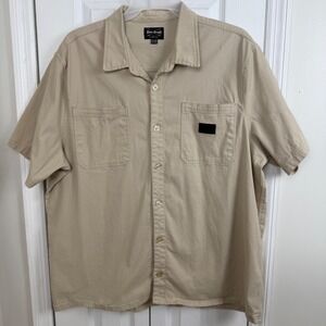 Dogg Supply Snoop Dogg Shirt Mens 3XL Khaki Button Up Streetwear Hip‎ Hop
